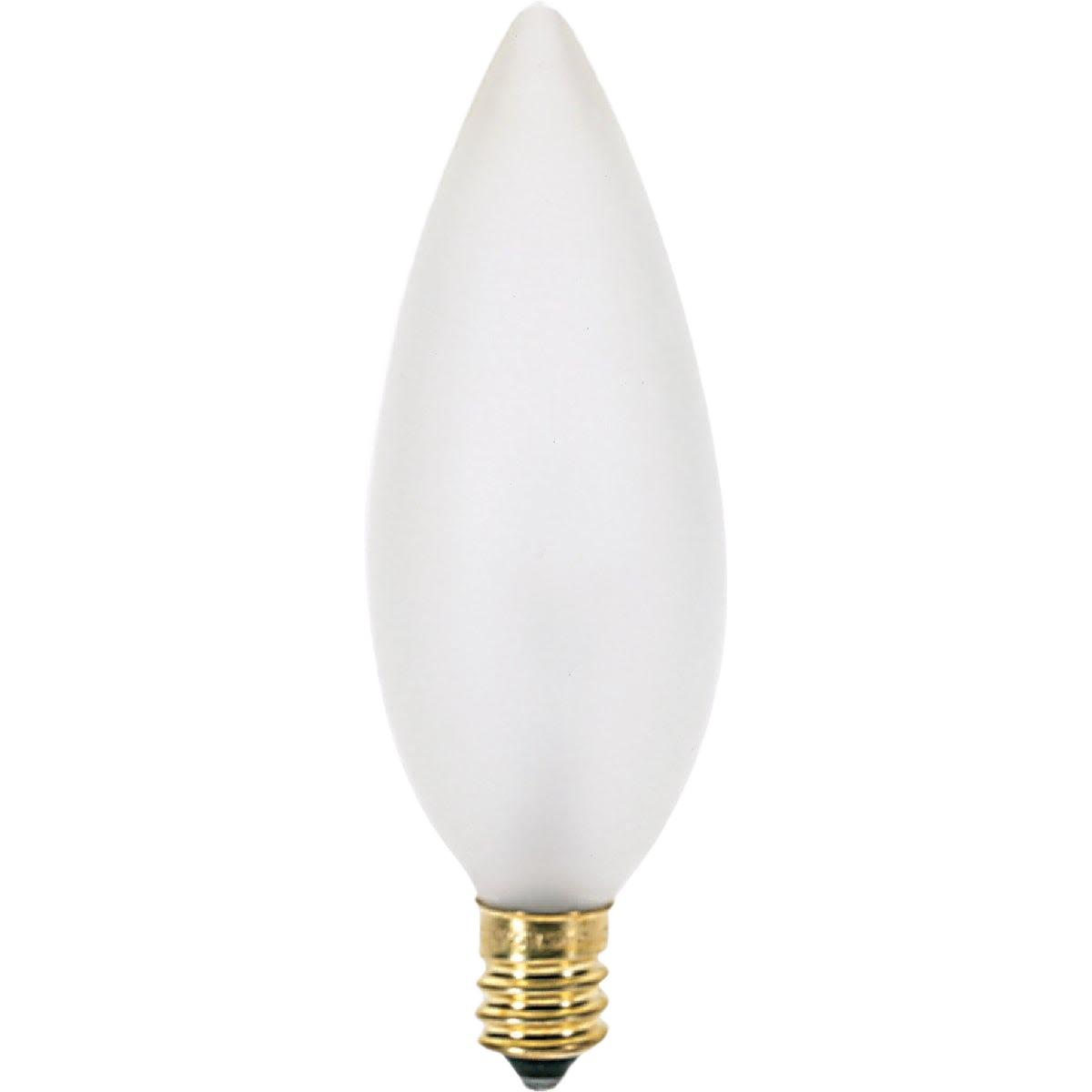 Frosted BA9-1/2 incandescent decorative light bulb with brass screw base for lighting and home improvement projects