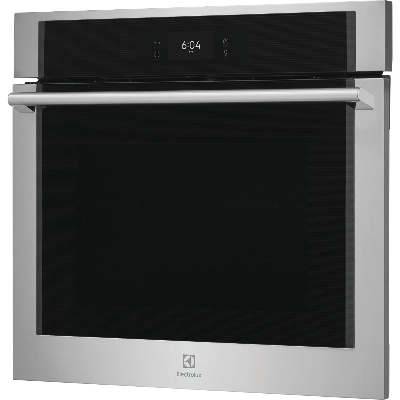 Stainless steel single wall oven with digital display and sleek handle from wall ovens and kitchen appliances collection