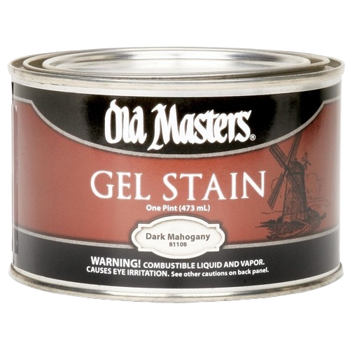 Old Masters dark mahogany gel stain in 1 pint can for interior stains and wood finishing under $50 collections