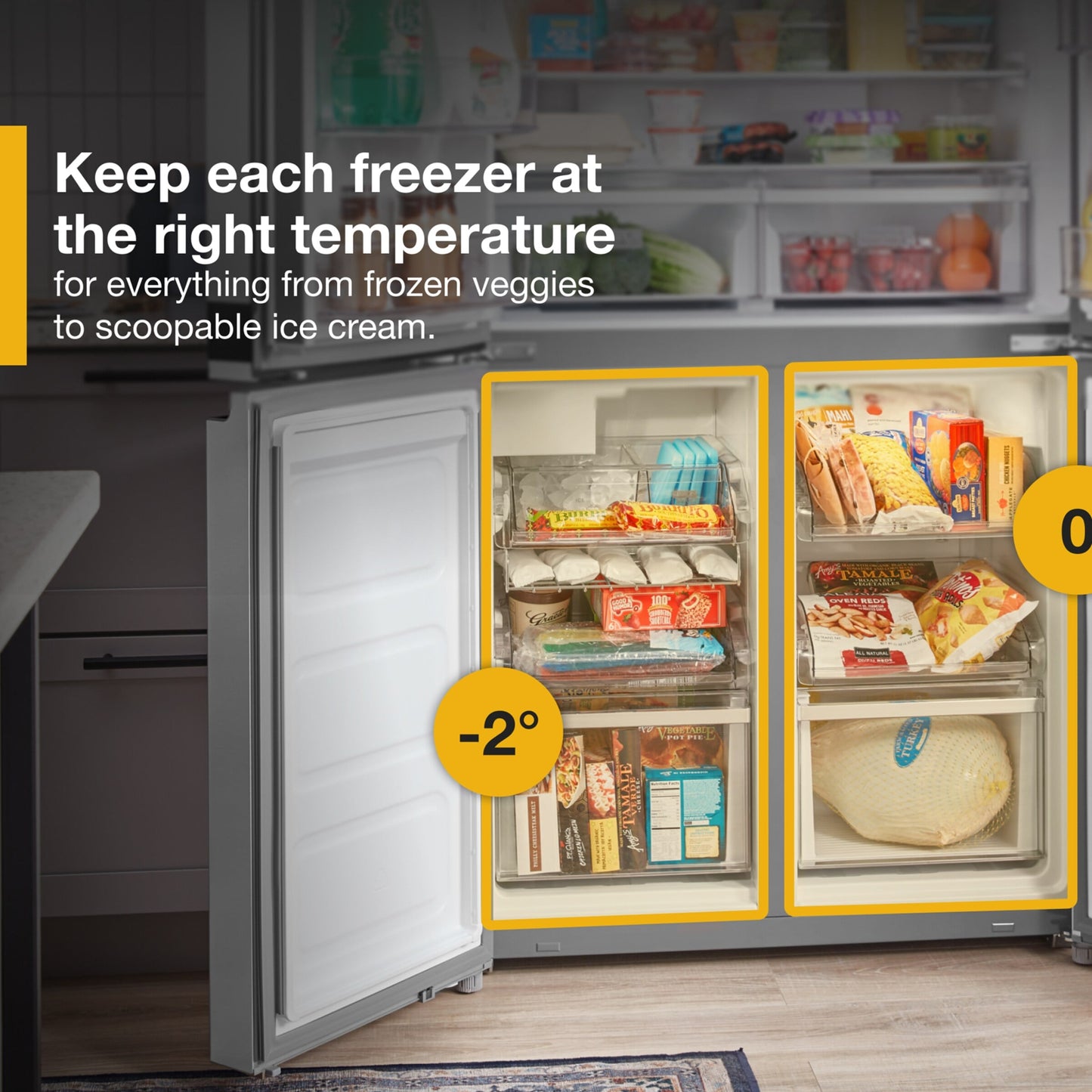 36-inch Wide Counter Depth 4 Door Refrigerator - 19.4 cu. ft.