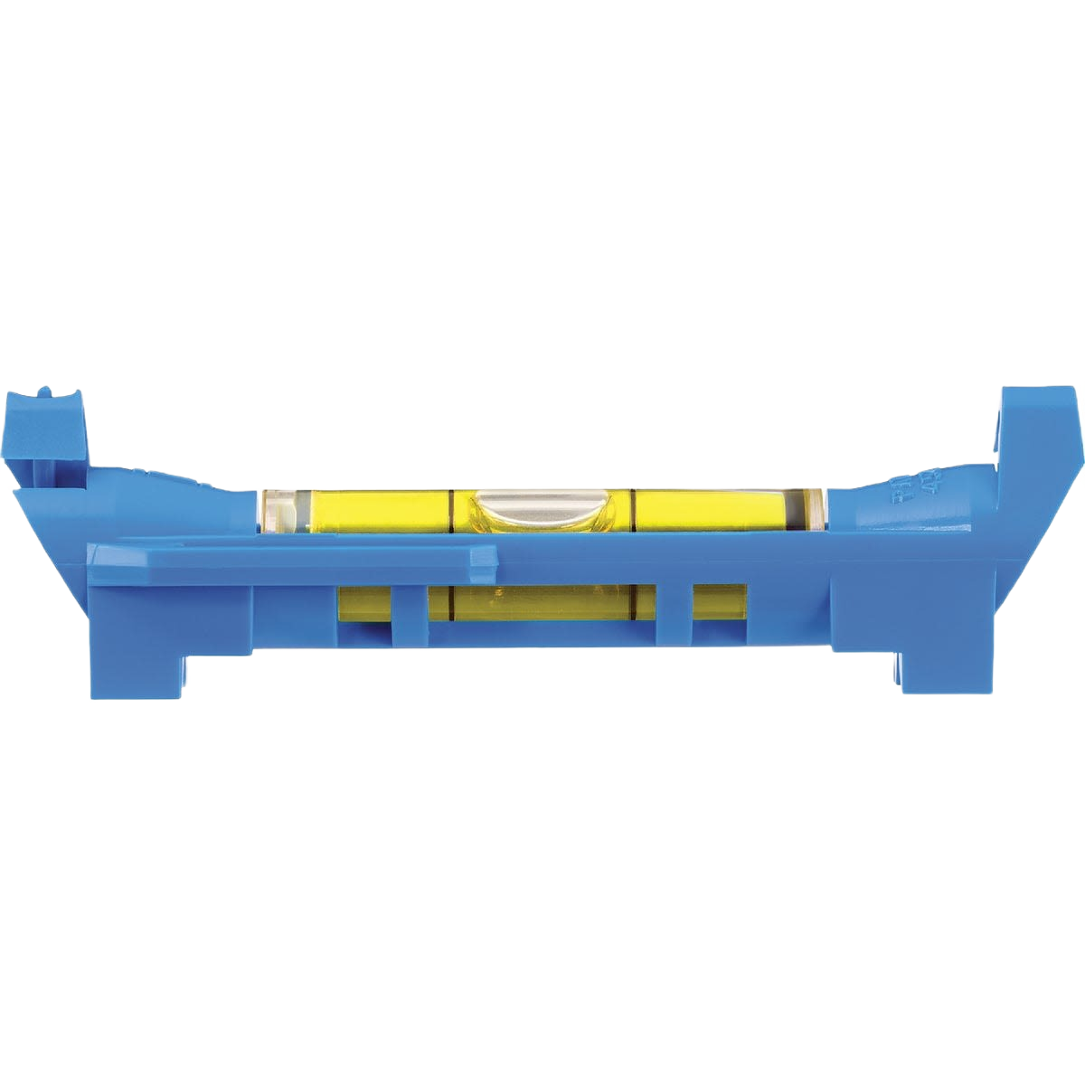 Blue plastic line level with yellow liquid vial for precise measuring in woodworking and hand tools collections under $50