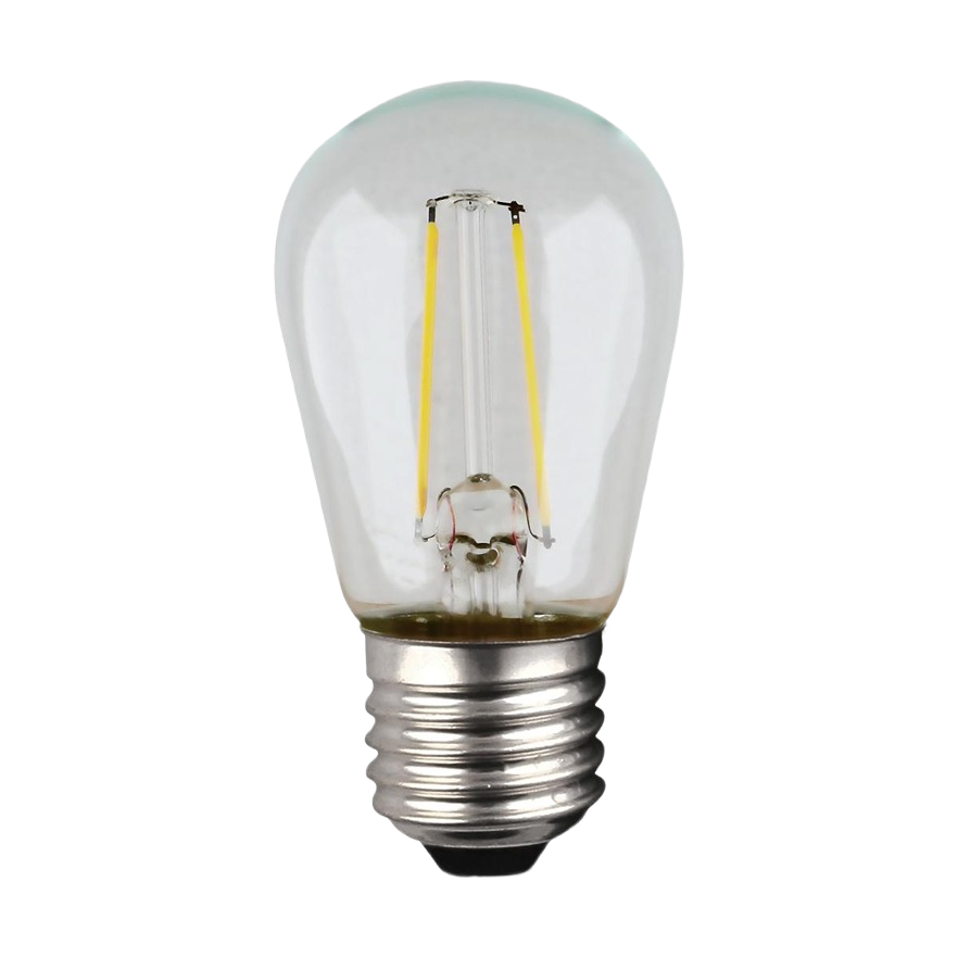 Clear LED string light replacement bulb with metal screw base for outdoor lighting and electrical collections under $50