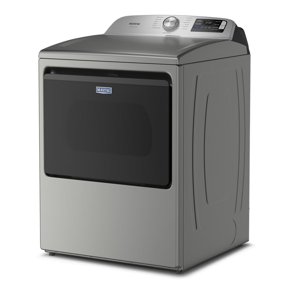 Gray smart top load dryer with digital control panel and Pet Pro option from dryers and appliances collection