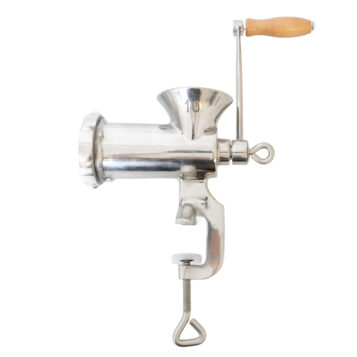 Manual clamp-down meat grinder with wooden handle for kitchen gadgets and small kitchen appliances under $100 collection