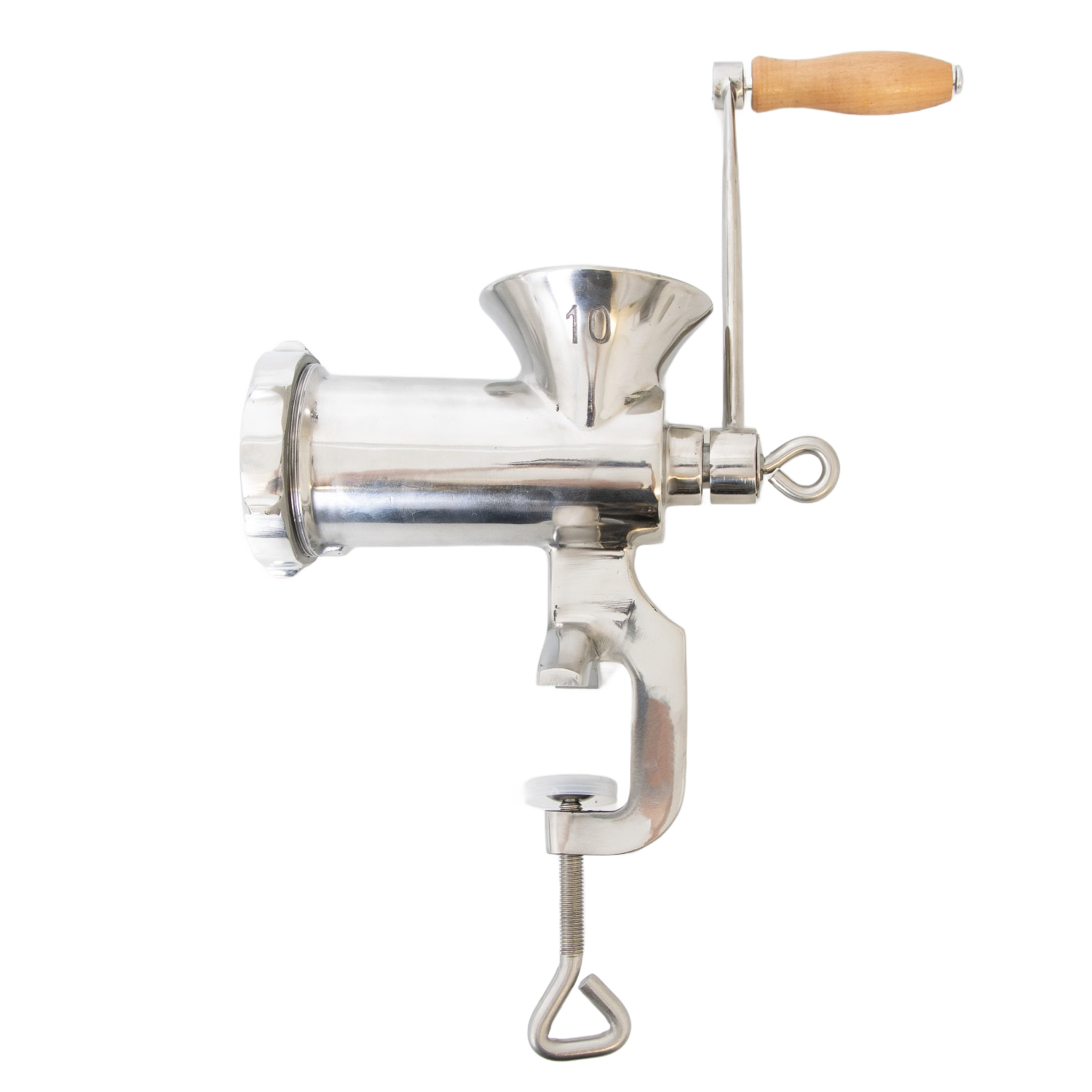 Manual clamp-down meat grinder with wooden handle for kitchen gadgets and small kitchen appliances under $100 collection