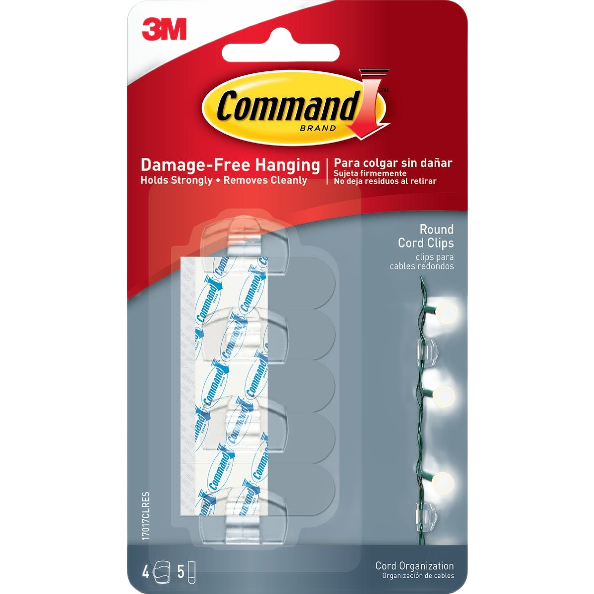 3M Command adhesive wire clips for organizing cords and cables in home and office hardware collections