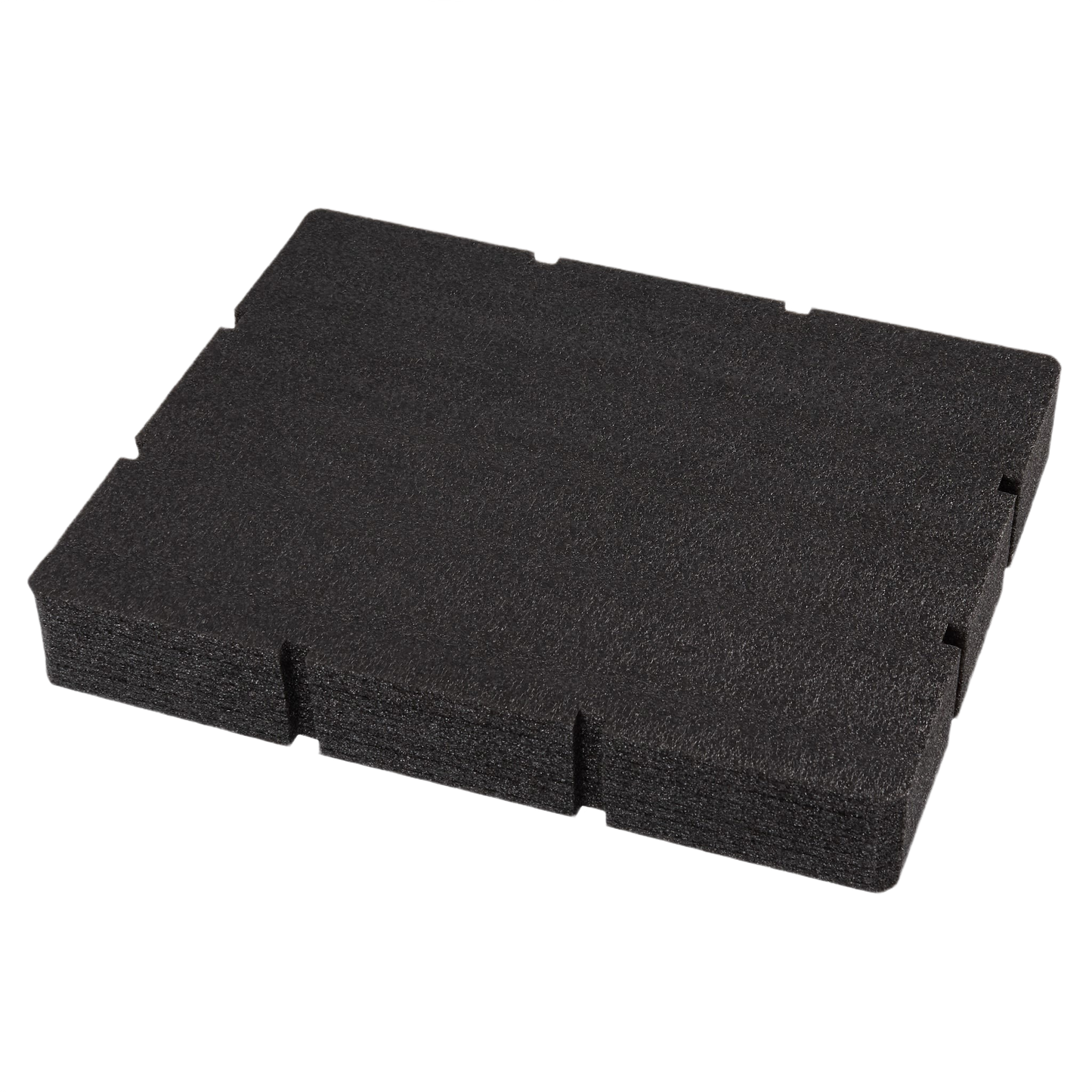 Black customizable foam insert designed for Milwaukee PACKOUT™ tool storage and organization systems