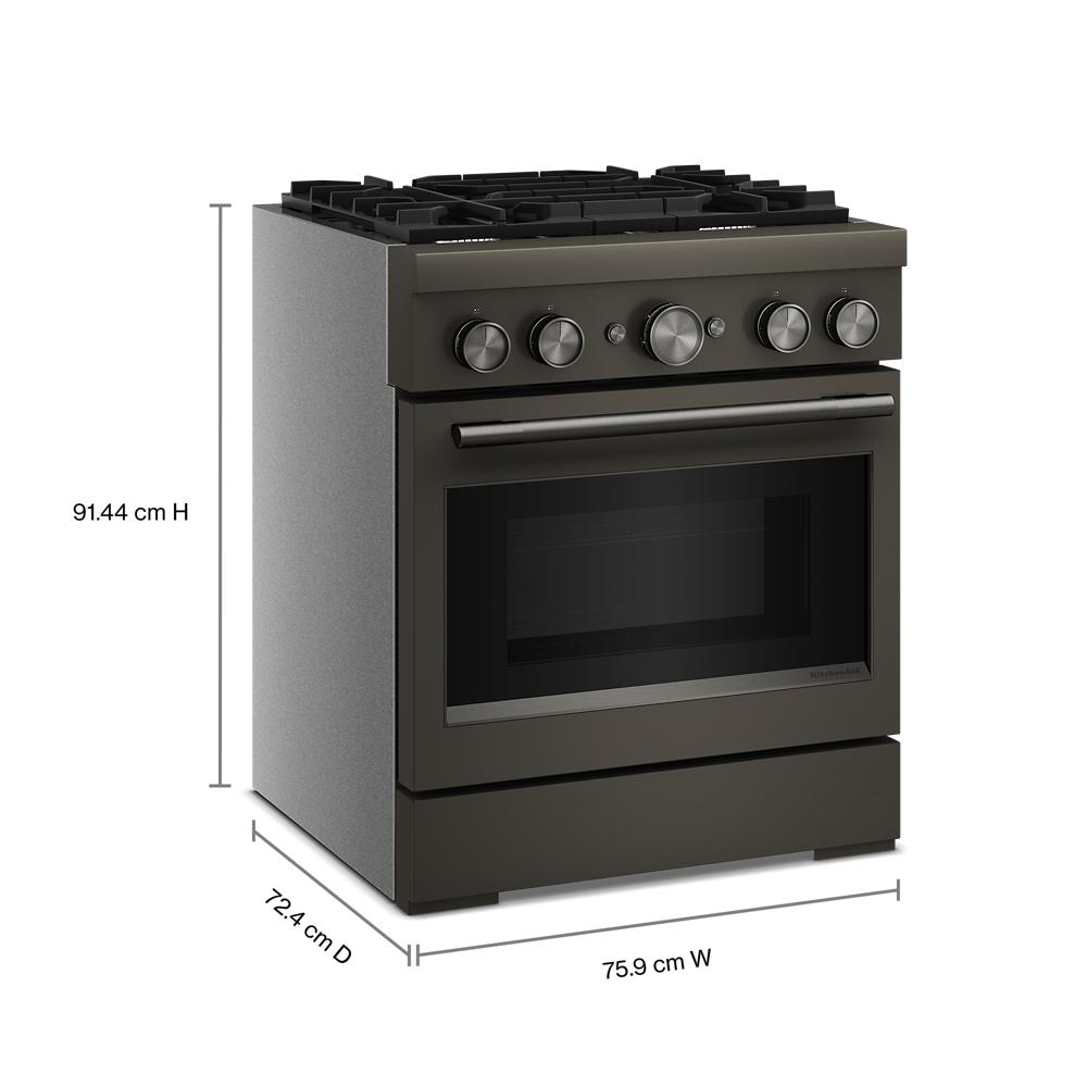 30-Inch 4 Burner Commercial-Style Dual Fuel Range with No Preheat Air Fry Mode