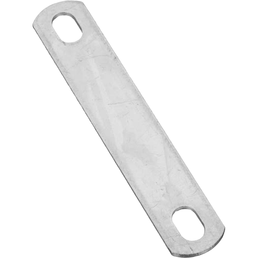 Zinc-plated steel U bolt plate with two elongated holes for fastening in hardware and fasteners collection under $50