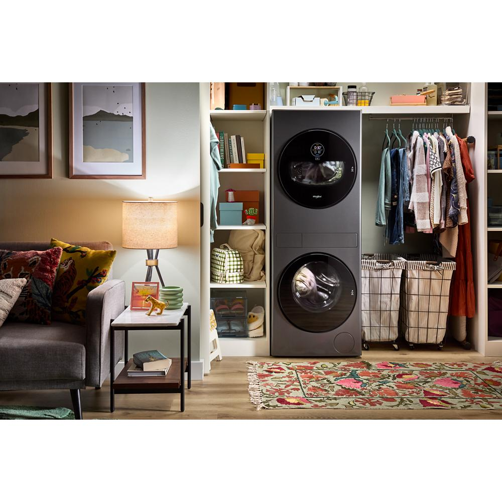 Compact ENERGY STAR® Ventless Heat Pump Laundry Tower with 2.7-cu ft Washer and Electric 4.3-cu ft Dryer