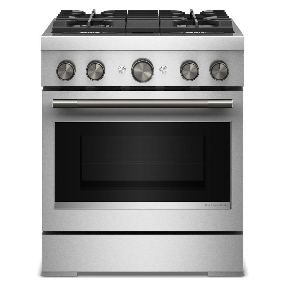 30-Inch 4 Burner Commercial-Style Dual Fuel Range with No Preheat Air Fry Mode