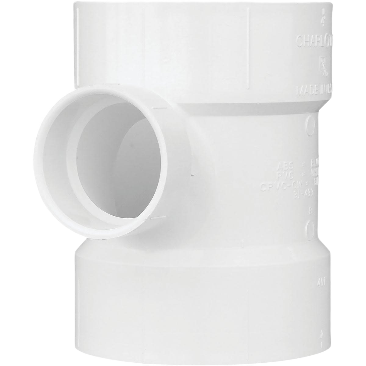Reducing sanitary PVC tee fitting for plumbing in pipes & fittings and home improvement under $50 collection