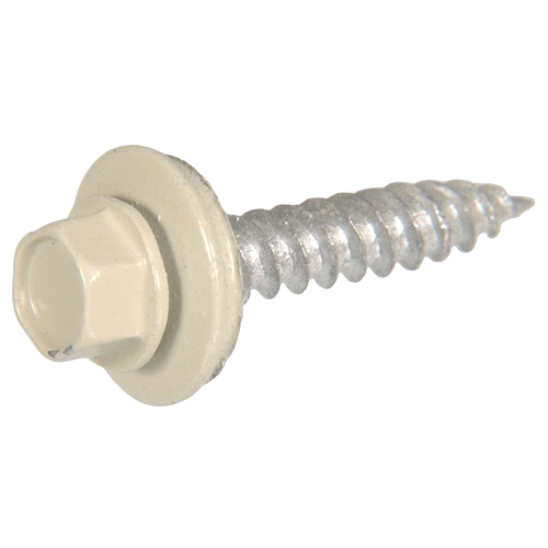 Beige painted head self-piercing sheet metal screw, ideal for fastening metal, wood, and plastic in hardware projects under $50 collection