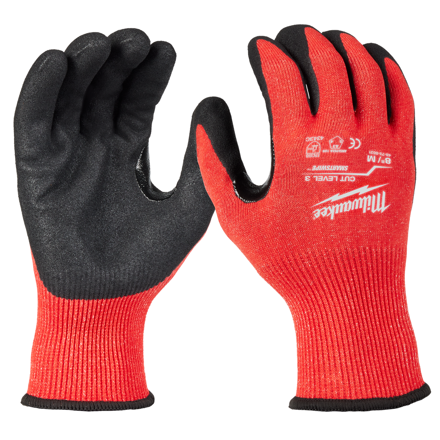 Milwaukee (1) Cut Level 3 Nitrile Dipped Gloves - M (48-73-8631)