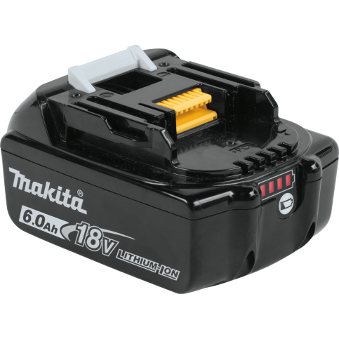 Compact black 18V lithium-ion 6.0 Ah battery for power tool accessories and portable power collections