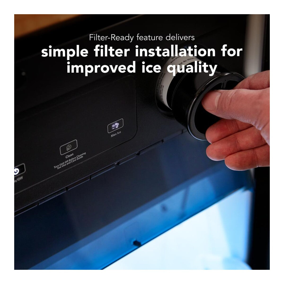 15-Inch 25 lb. Automatic Ice Maker with Clear Ice Technology in Black Ore