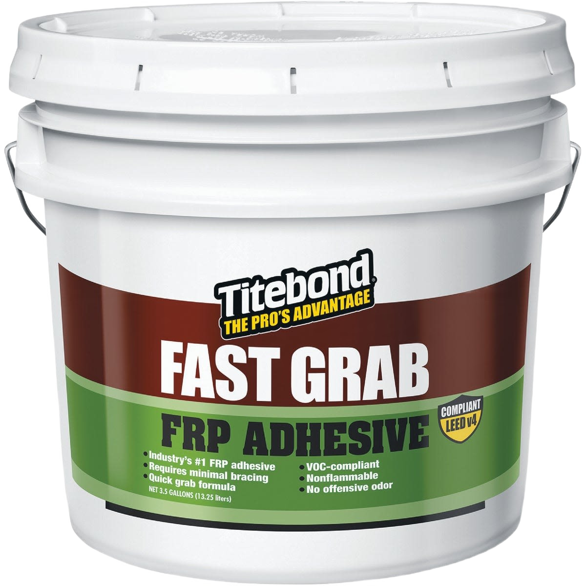 White 4-gallon bucket of fast grab FRP adhesive for paint and supplies in home improvement under $100 collections