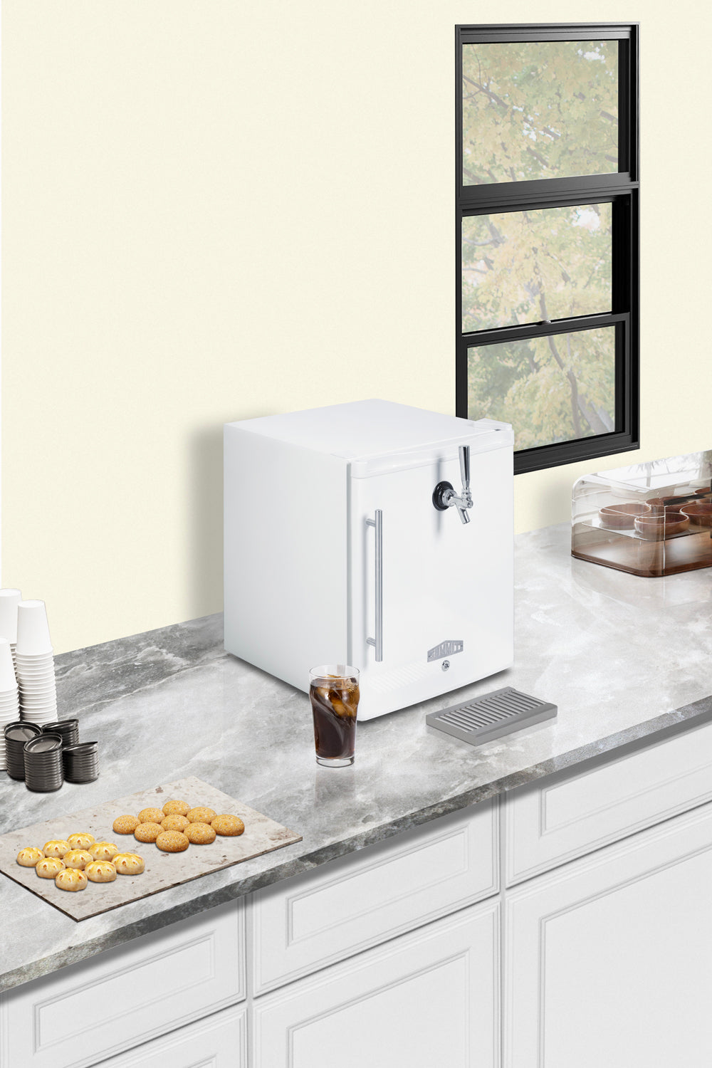 17" Wide Tabletop Front Tap Coffee Kegerator