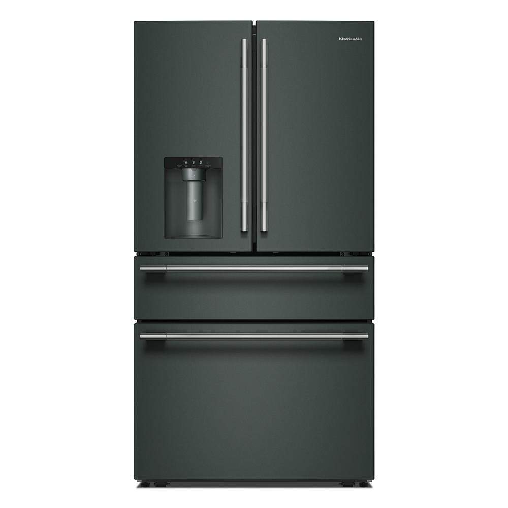29 cu. ft. black French door refrigerator with exterior water dispenser and full-width refrigerated drawer in KitchenAid collection
