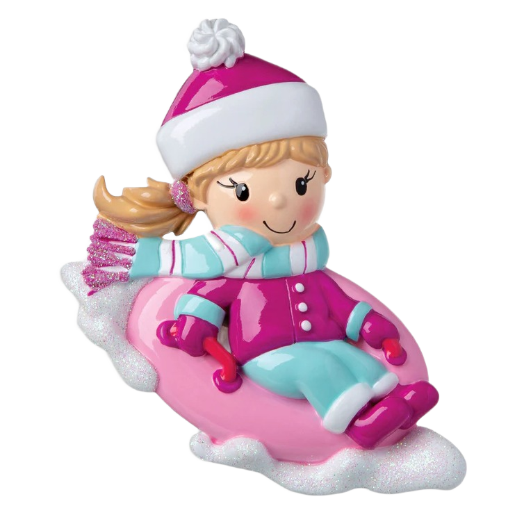 【マリン♡さま】girl ornament ୨୧ .·*°あったかコートの女の子 PolarX Personalized Girl Snow Tubing Ornament for Kids – Hartville