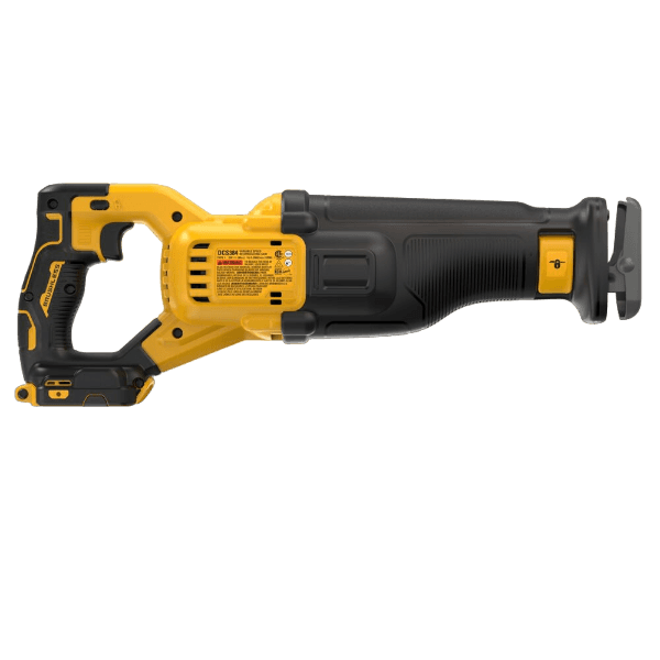 Yellow and black cordless reciprocating saw designed for versatile use in tools and home improvement tasks