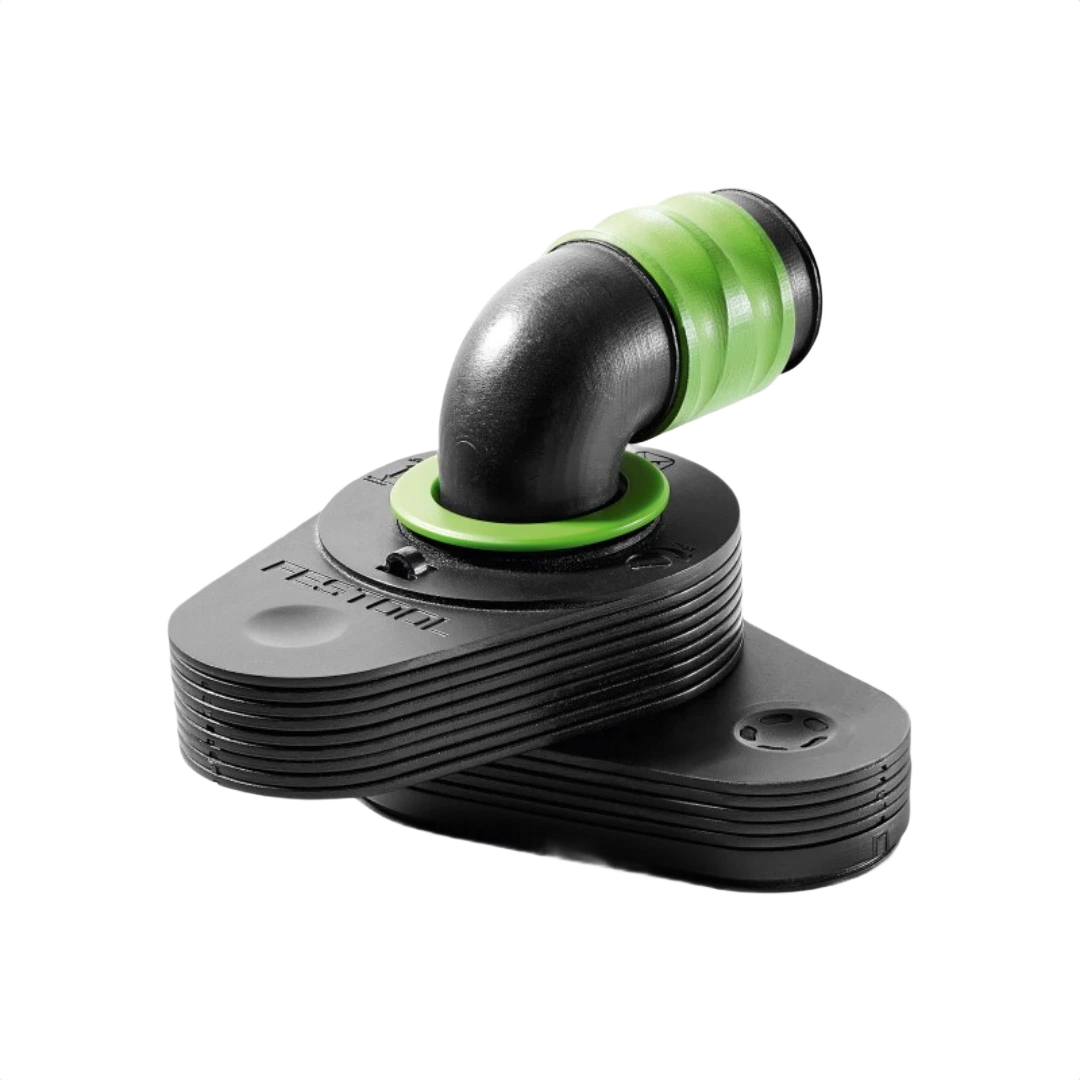 Compact Festool dust extractor accessory with angled connector for woodworking and shop vacuum setups under $100