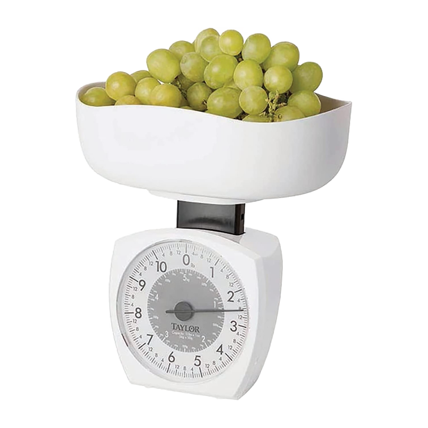 White large capacity Taylor food scale with analog dial and removable bowl for kitchenware and under $50 collection
