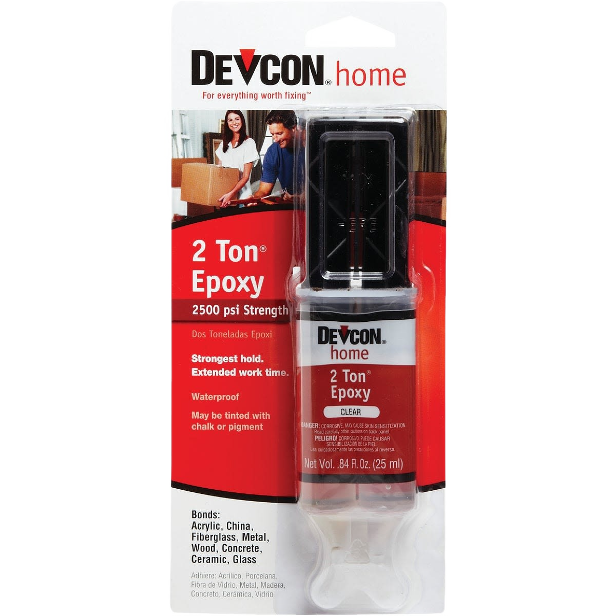 Clear two-ton epoxy syringe with 2500 psi strength for home improvement in sealers and epoxy under $50 collection