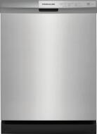 Modern stainless steel 24-inch built-in dishwasher from kitchen appliances for home improvement use