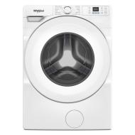 White front load washer with digital control panel and spacious interior in washers and appliances collection