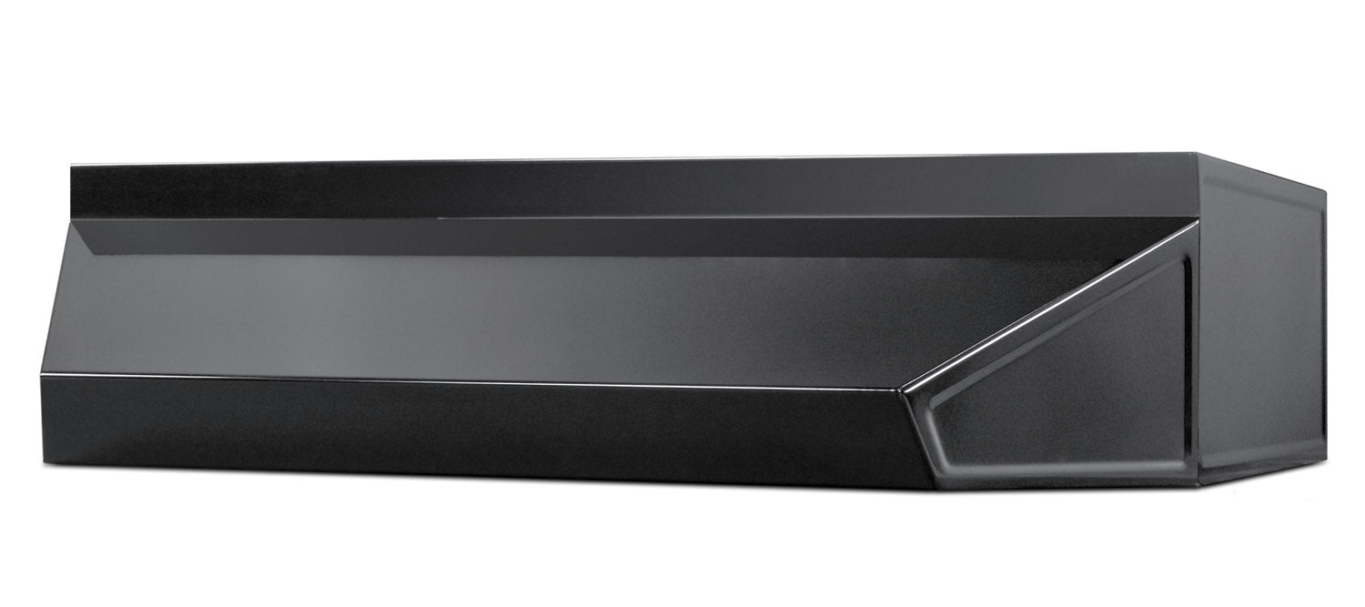 Black 36-inch shell range hood for kitchen ventilation in Over the Range Hoods and Appliances collections