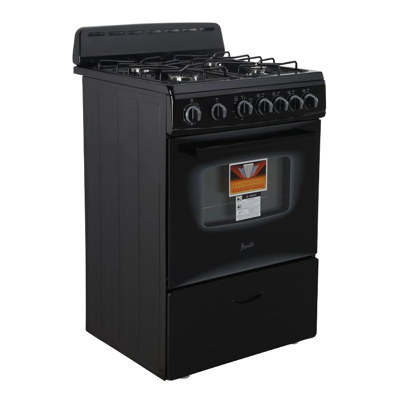 Avanti 24" Compact Gas Range Oven - Black