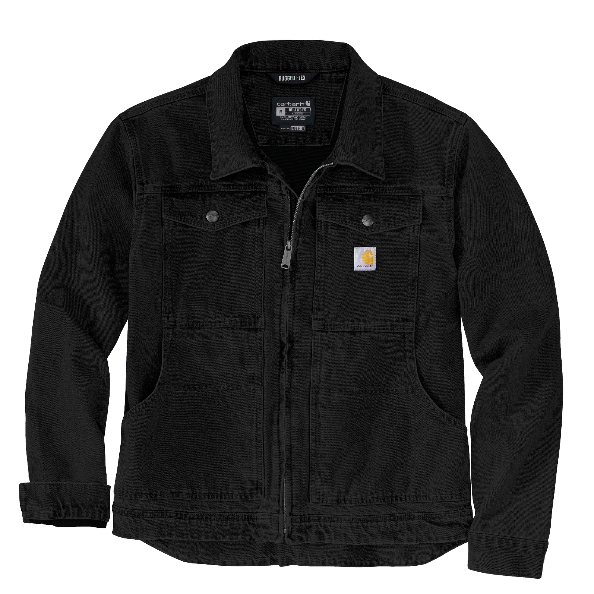 Carhartt Men's Black Rugged Flex Duck Jacket - Durable Fit