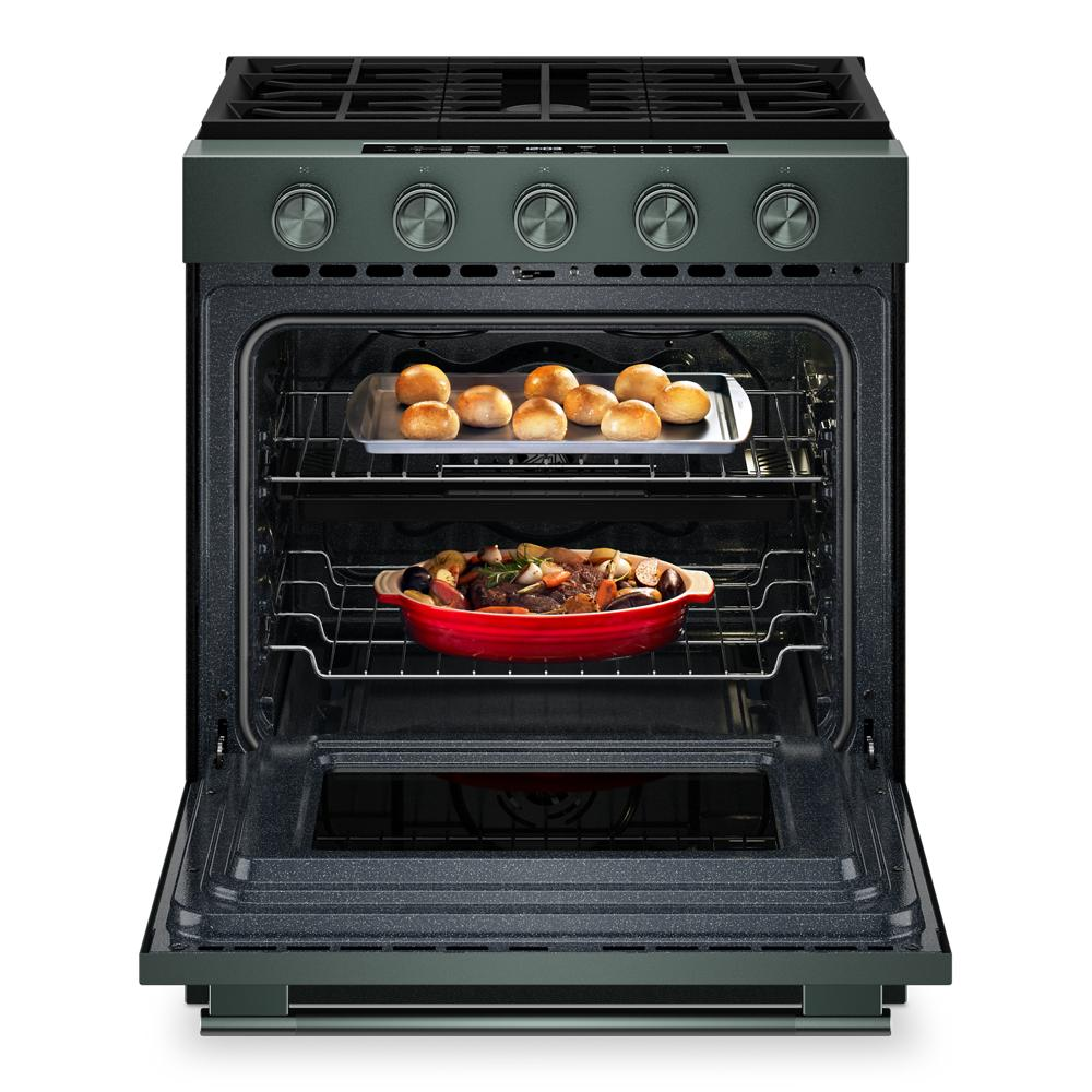 5.0 Cu. Ft. Smart Slide-in Gas Range with Convection Cooking Modes and 2-in-1 Burner