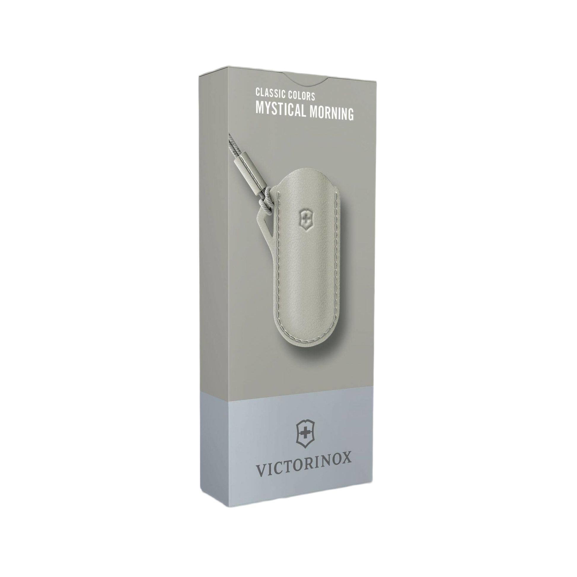 Gray leather Victorinox pouch in Mystical Morning shade for multi-tools, featured in hand tools and woodworking tool collections