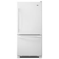 29-inch wide bottom-freezer refrigerator in white with EasyFreezer™ pull-out drawer from Appliances collection