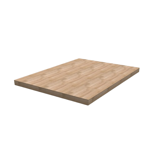 Butcher-block style hardwood bench top in natural finish for woodworking and tool accessories in home improvement projects