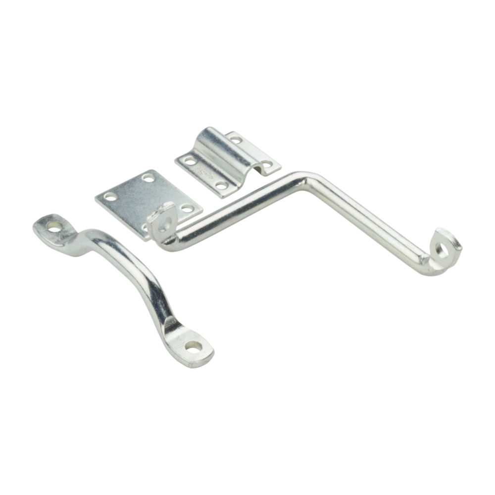 Zinc-plated door and gate latch kit with mounting hardware for secure closure in hardware and home improvement tools under $50