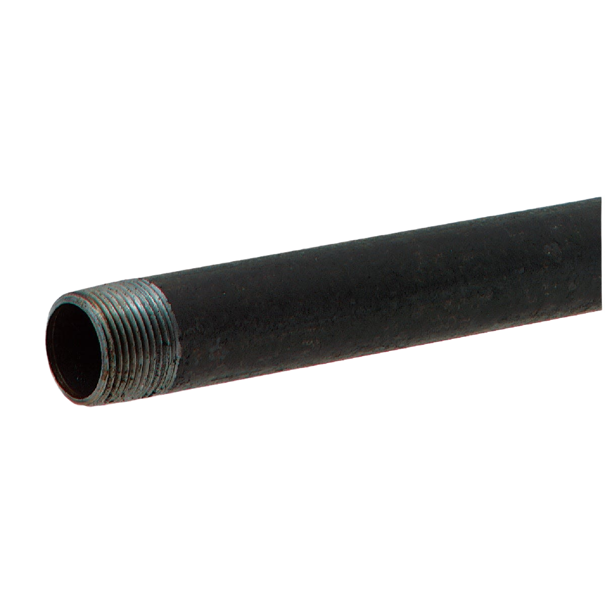 Black carbon steel pipe with threaded end for plumbing and pipes fittings under 50 dollars in home improvement collections