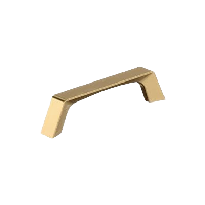 Champagne bronze cabinet pull with 3-3/4 inch center spacing, ideal for furniture hardware and home improvement projects