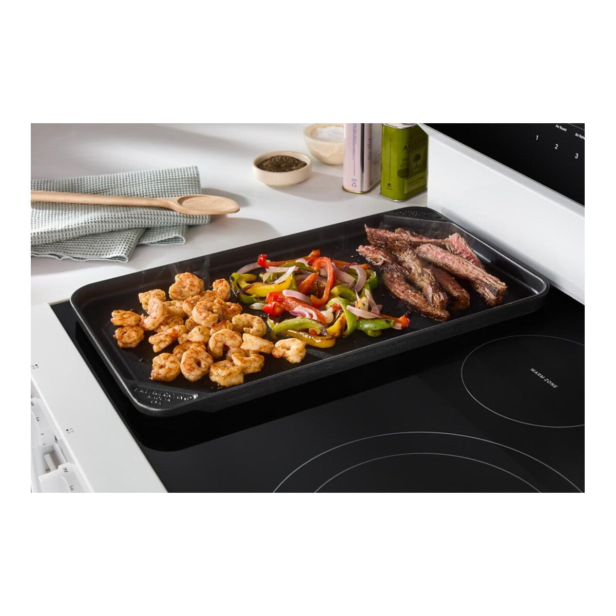30-inch Electric Smart Range with Advanced Air Cooking Technology and WipeClean™ Coating