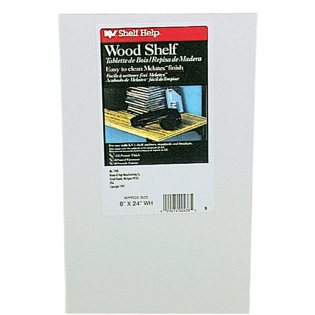 White wood shelf board with smooth surface for shelving and storage organization under $50 collections