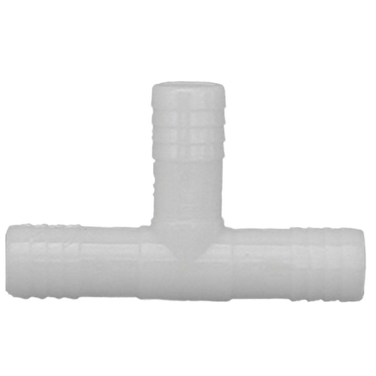 White nylon insert tee fitting for polyethylene pipes in plumbing and irrigation systems under 50 collection