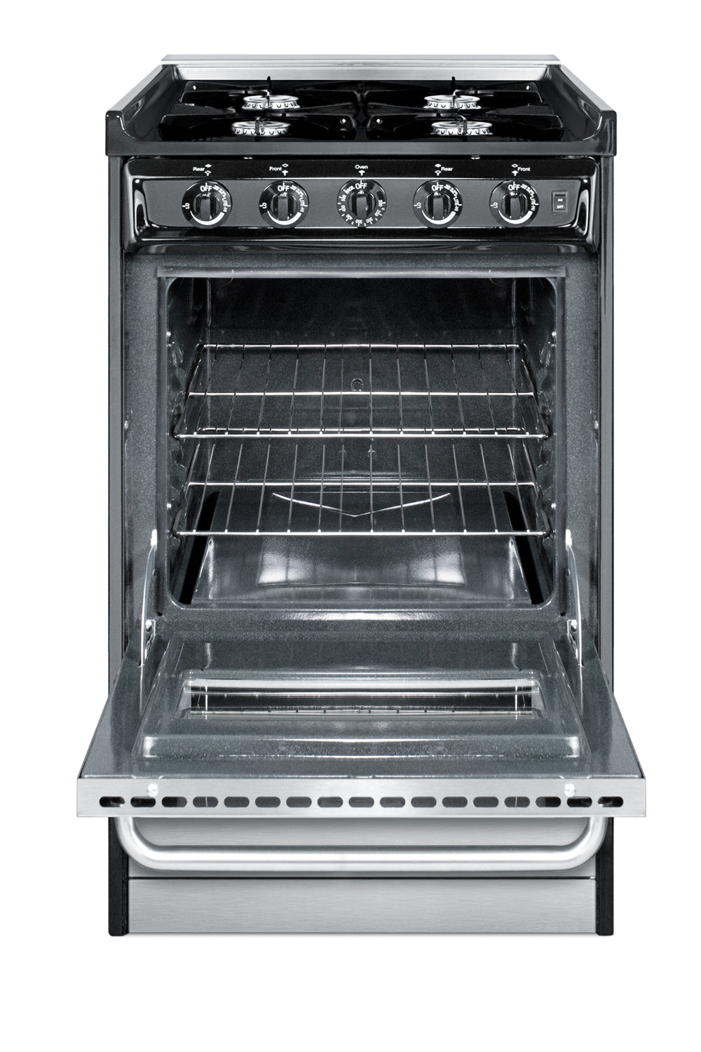 20" Wide Gas Range, Open Burners