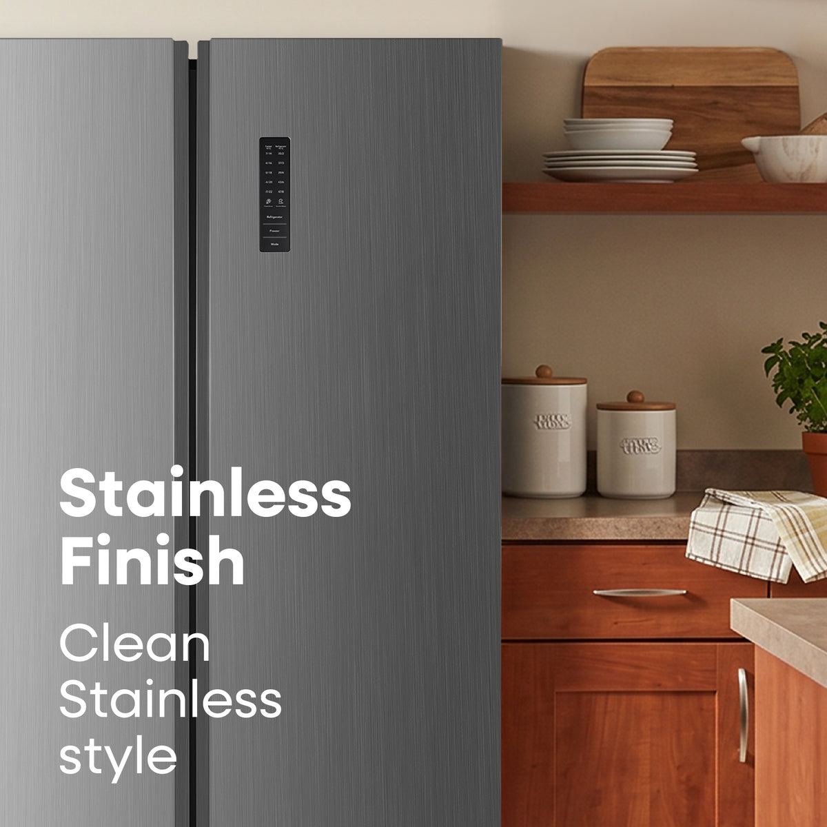 Element Electronics 21.4 cu. ft. Side-by-Side Refrigerator - Stainless Steel (ERX21FDS)