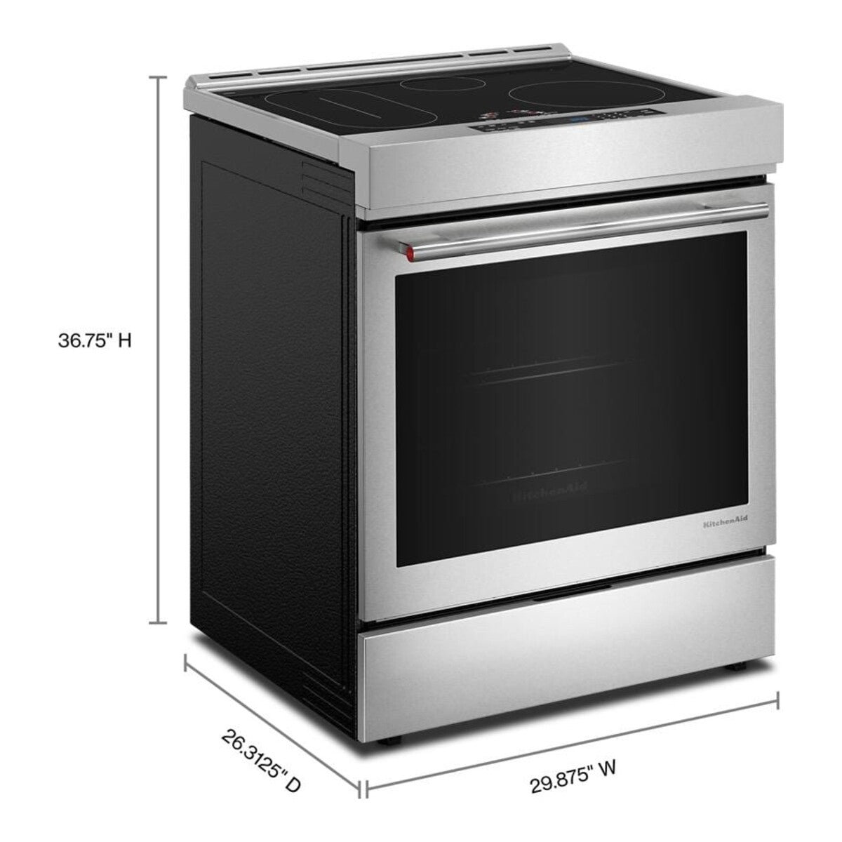 30-Inch 4-Element Induction Slide-In Convection Range with Air Fry