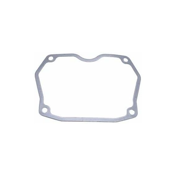 Gray gasket with four holes designed for use in engines or machinery for home improvement tools