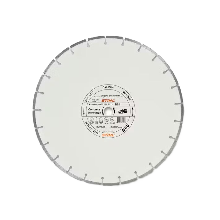 16-inch premium grade diamond cutting wheel for concrete, part of STIHL parts & accessories in home improvement tools