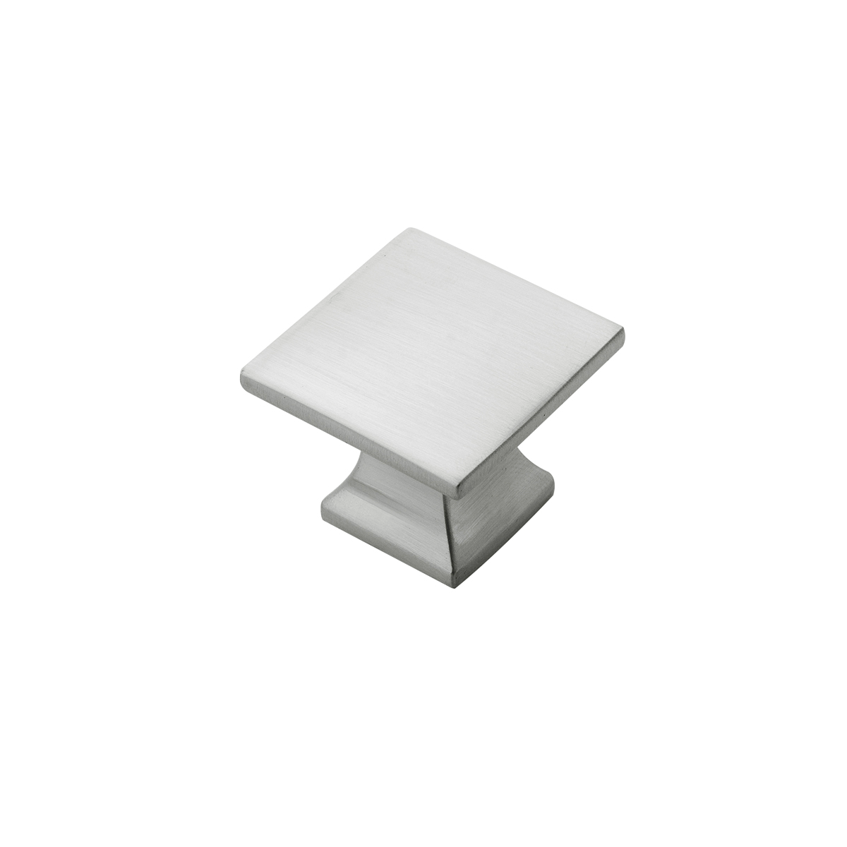 Square satin nickel cabinet knob with modern design in hardware and furniture accessories under $50 collections