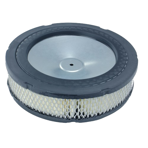 Round paper air filter element with metal center and black rubber rim for John Deere parts and lubricants under $50 collection